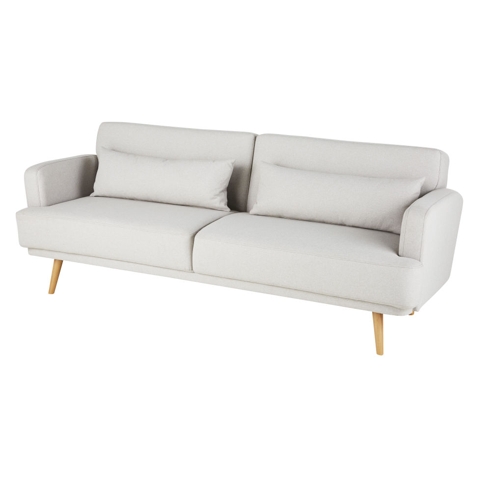 Elvis - Canapé clic-clac 4 places gris clair - Vue supplémentaire 3