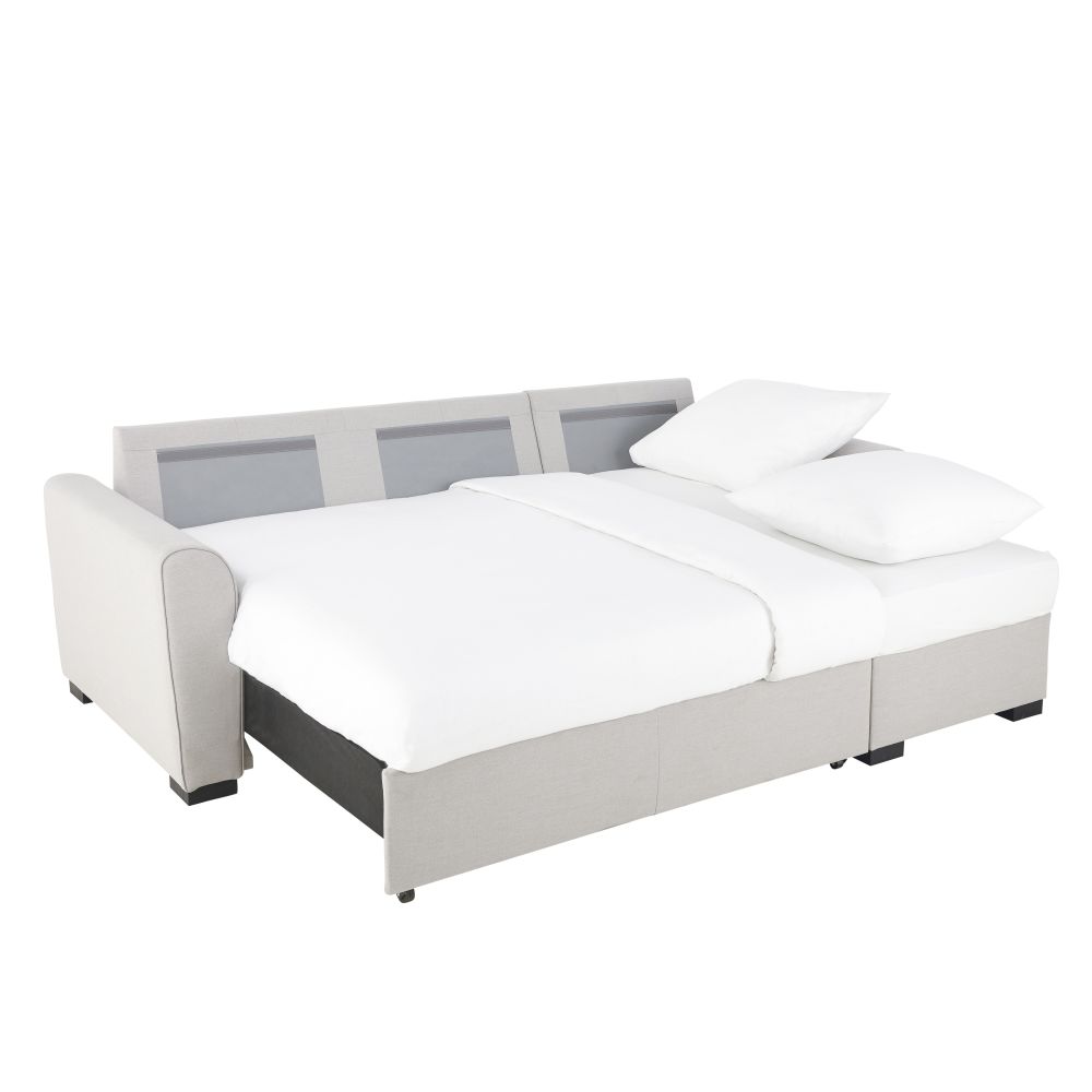 Canapé d'angle convertible 3/4 places gris - Vue supplémentaire 2