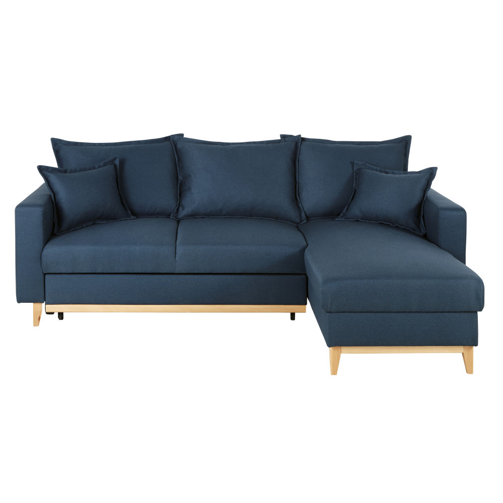 Canapé d'angle 5 places Bleu Confort