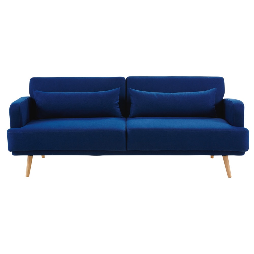 Canapé-lit 3 places bleu roi