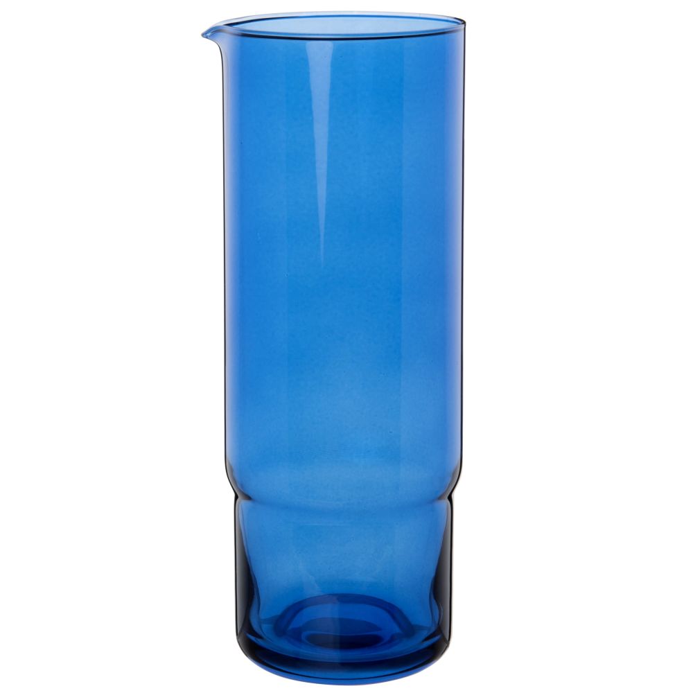 Carafe en verre bleu 1.1L