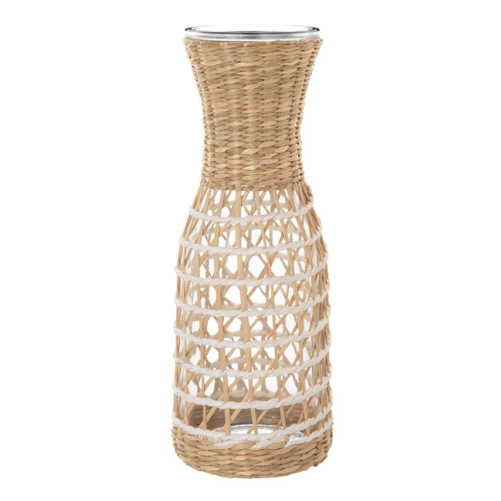 Carafe en verre et jonc de mer 1L Carafe en verre et jonc de mer 1L
