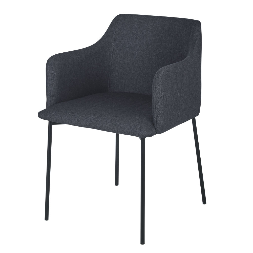 Chaise avec accoudoirs gris anthracite (photo) Chaise avec accoudoirs gris anthracite
