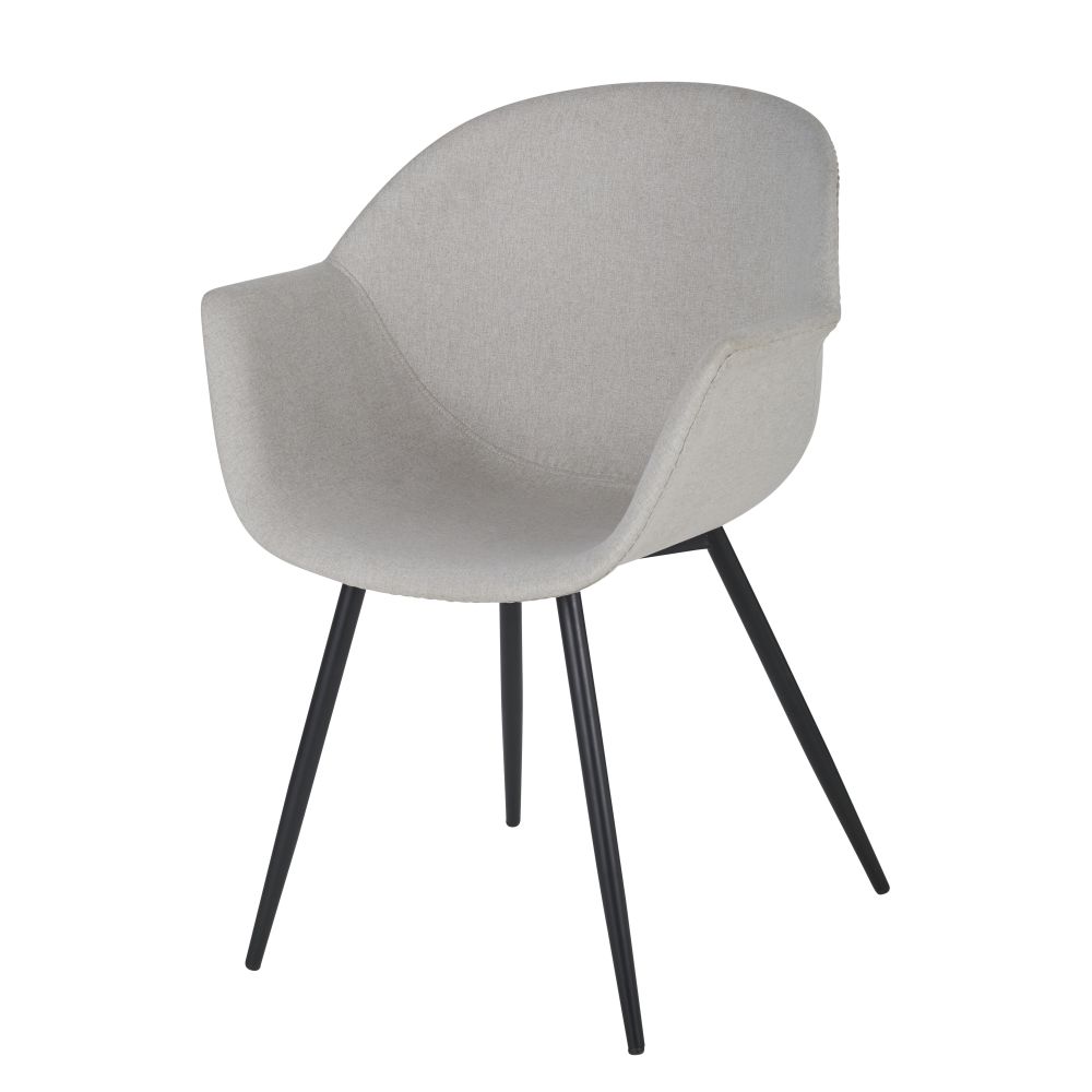 Chaise avec accoudoirs gris clair Chaise avec accoudoirs gris clair