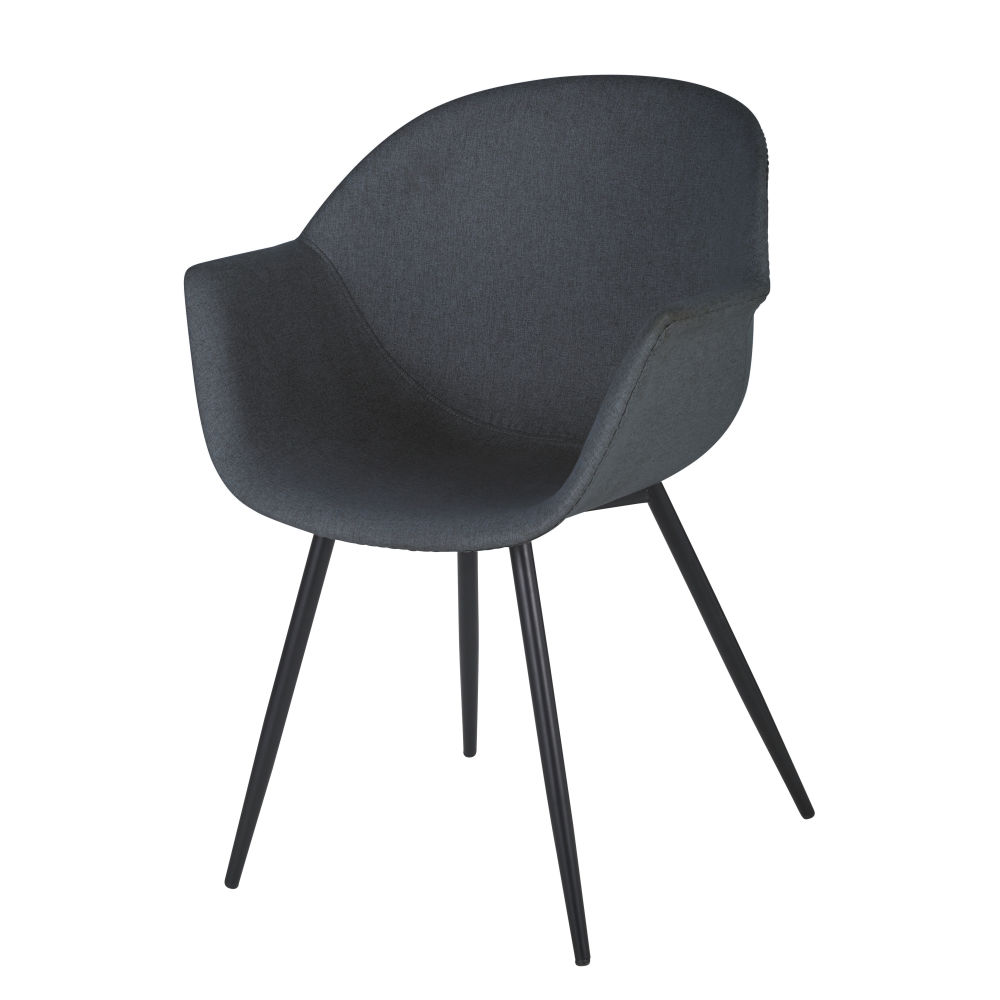 Chaise avec accoudoirs gris foncé Chaise avec accoudoirs gris foncé