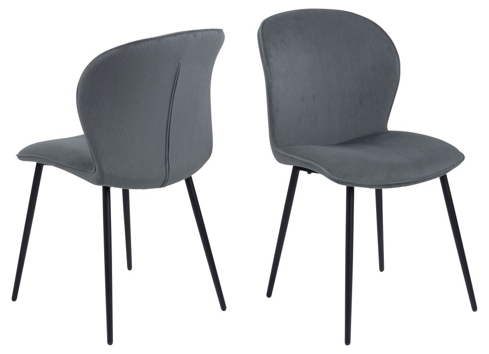 Chaise en velours gris (photo) Chaise en velours gris
