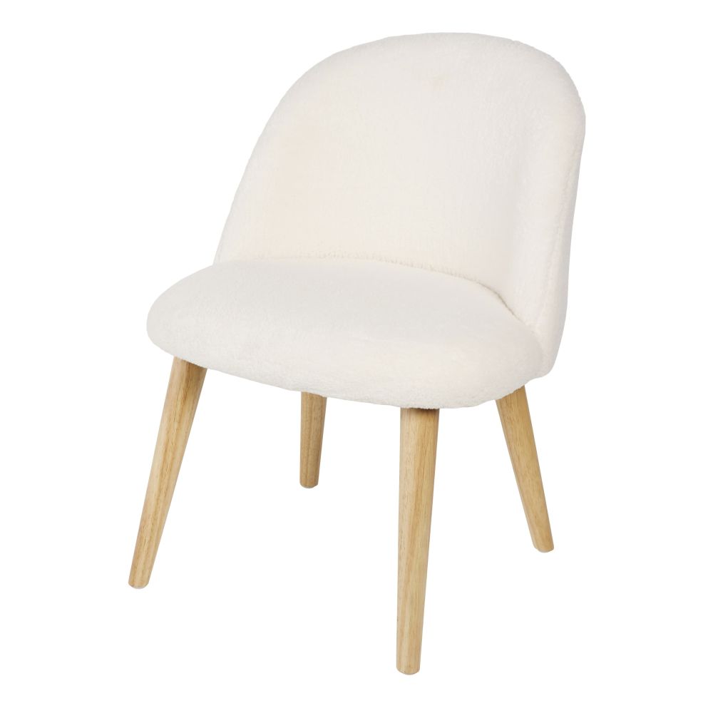 Chaise enfant vintage blanche et bouleau massif (photo) Chaise enfant vintage blanche et bouleau massif