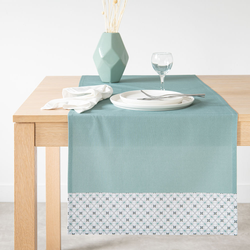 Chemin de table en coton imprimé 48x150 (photo) Chemin de table en coton imprimé 48x150
