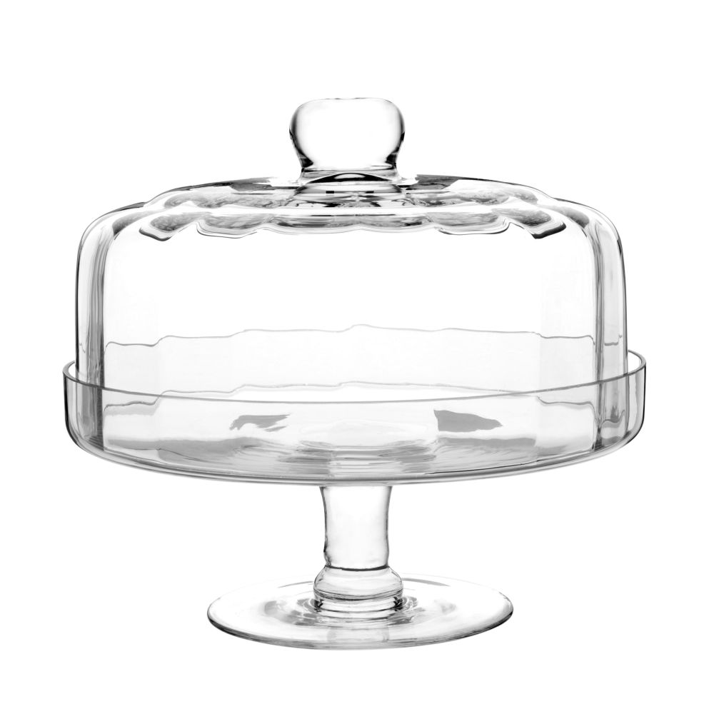 Cloche sur pied en verre taillé (photo) Cloche sur pied en verre taillé
