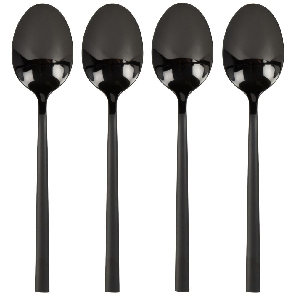 Coffret 4 cuillières en inox noir mat Coffret 4 cuillières en inox noir mat