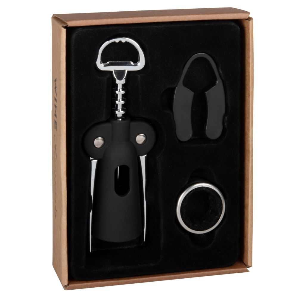Coffret accessoires (x3) à vin noirs Coffret accessoires (x3) à vin noirs