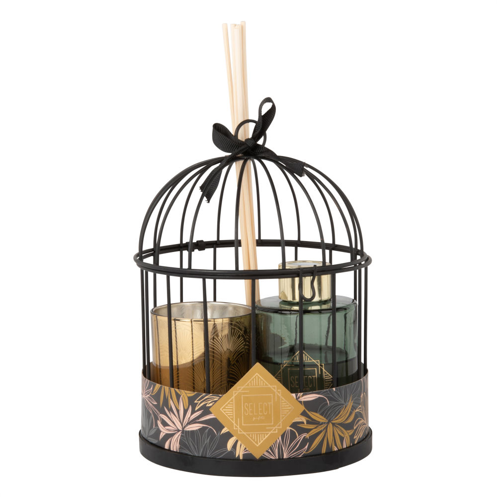 Coffret bougie et diffuseur de parfum bois précieux 80ML