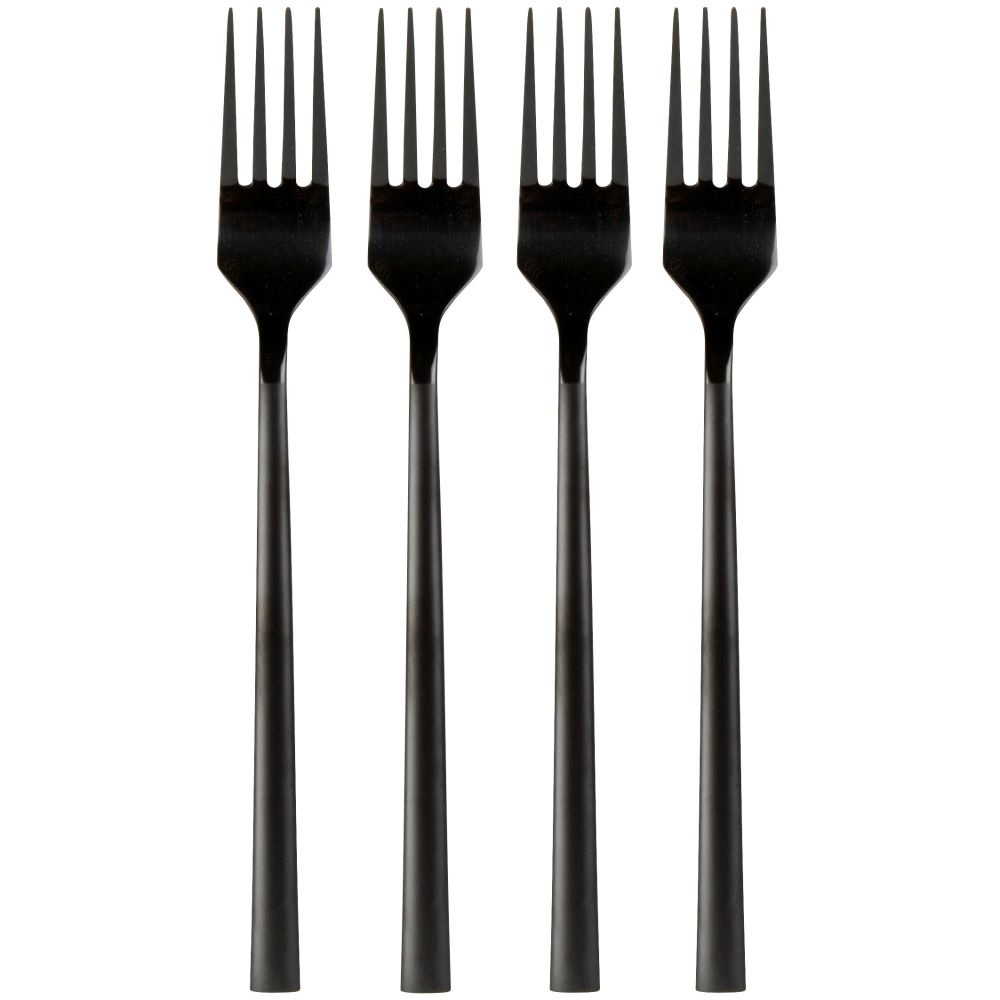 coffret fourchettes noir mat x4