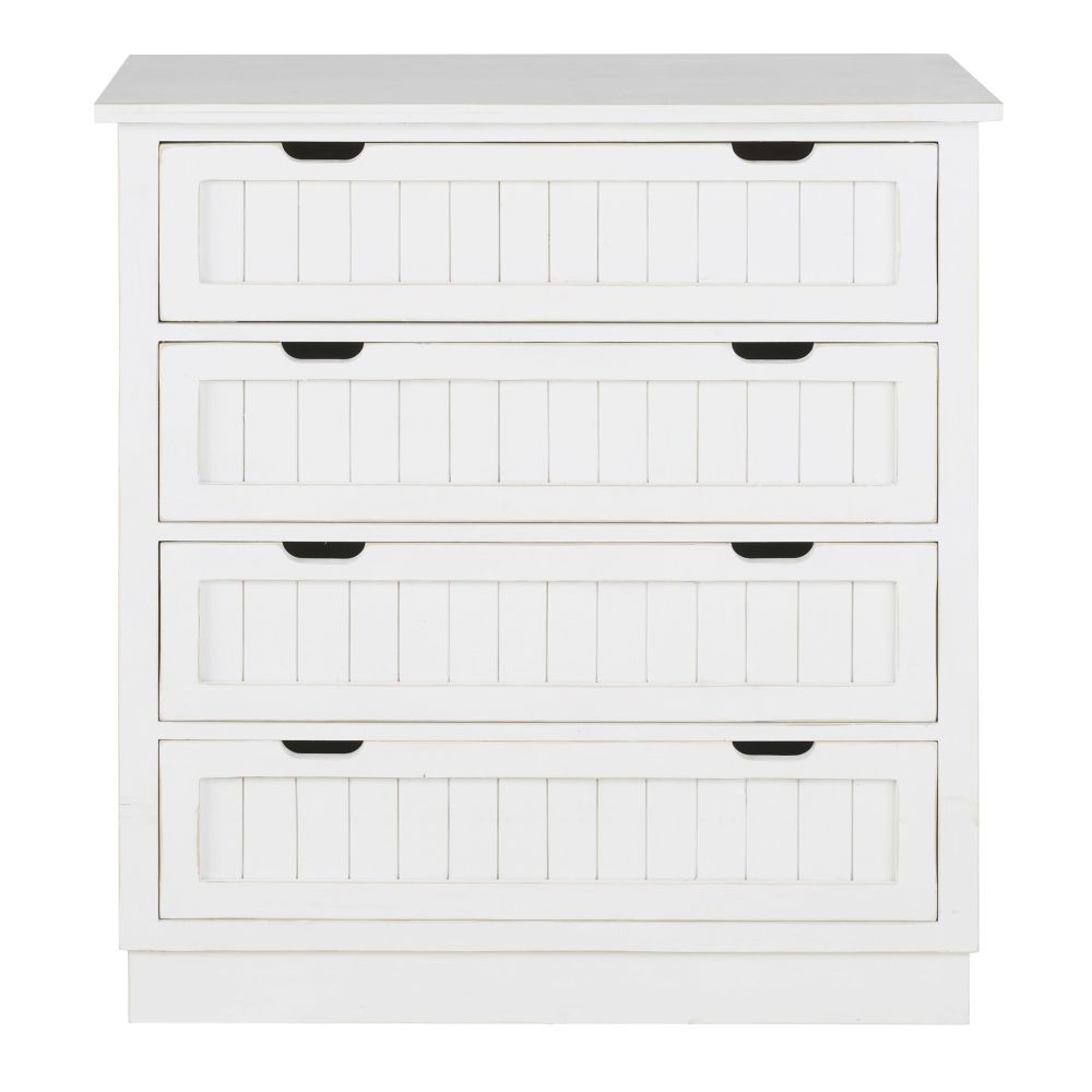 Commode 4 tiroirs blanche Commode 4 tiroirs blanche