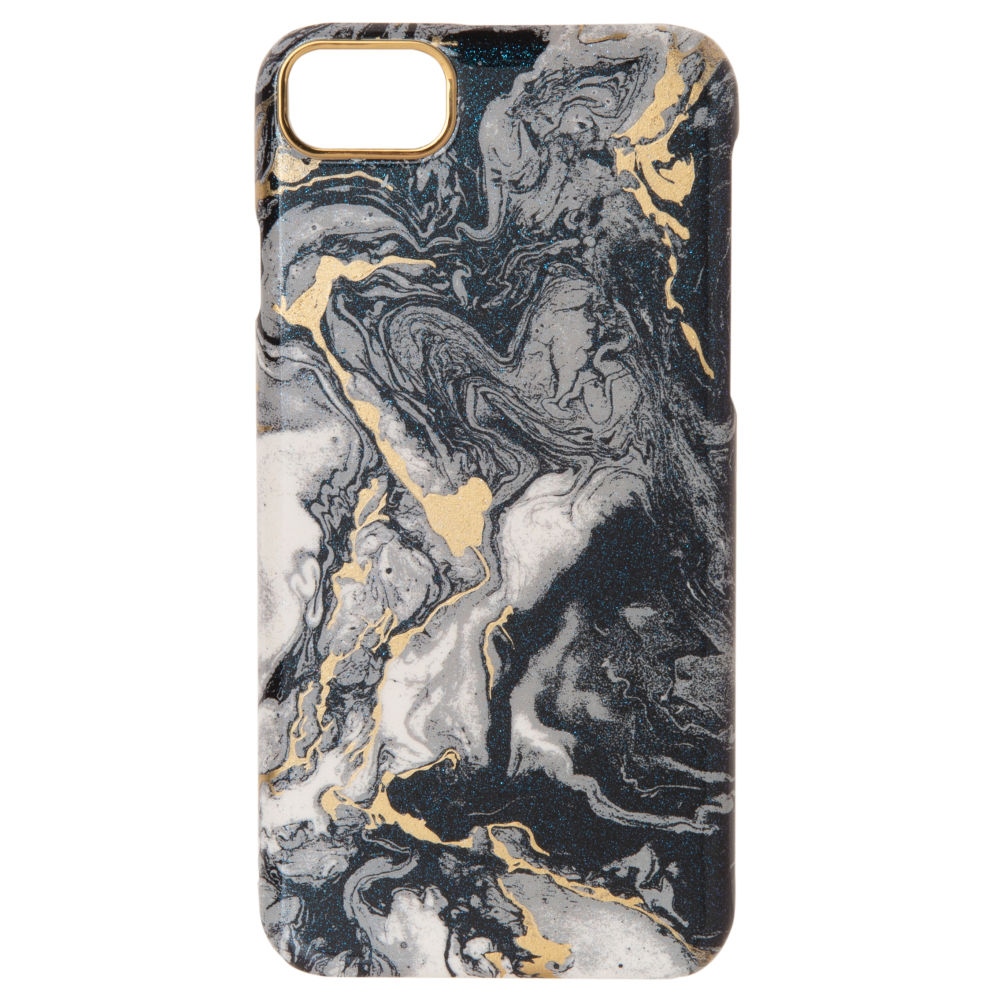Coque Iphone 6/7/8 en plastique effet marbre noir (photo) Coque Iphone 6/7/8 en plastique effet marbre noir