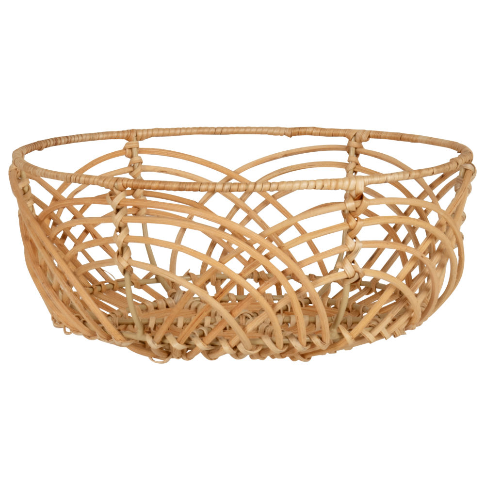 Corbeille en rotin beige Corbeille en rotin beige
