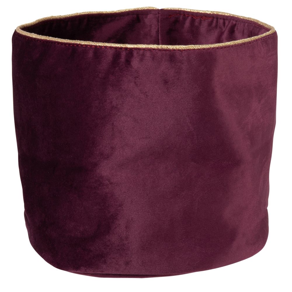 Corbeille en velours vieux mauve et doré Corbeille en velours vieux mauve et doré