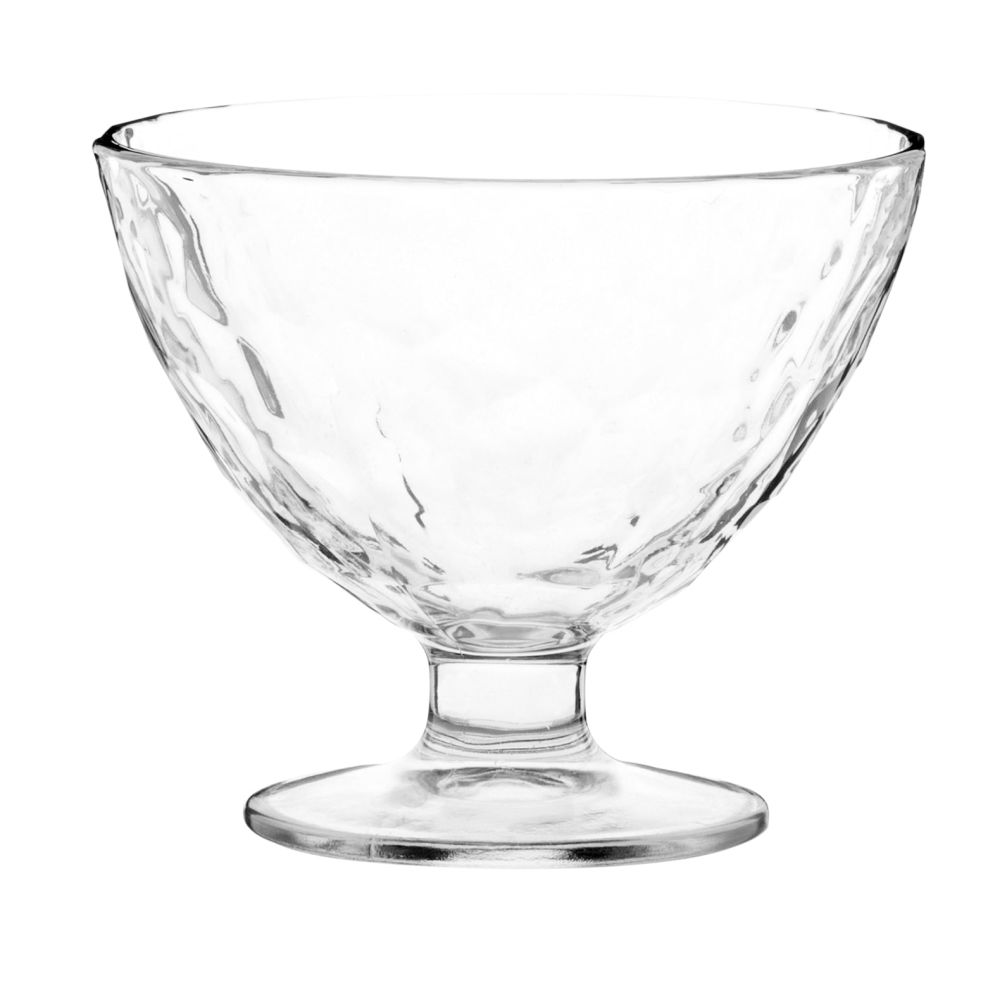 Coupe à glace en verre martelé (photo) Coupe à glace en verre martelé