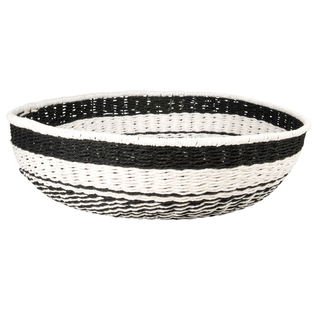 Coupe en corde noire et blanche (photo) Coupe en corde noire et blanche