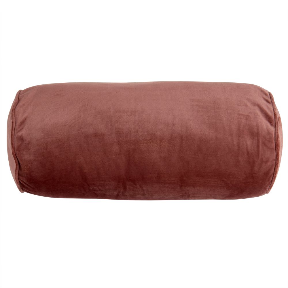 Coussin boudin en velours rose 20x45 Coussin boudin en velours rose 20x45