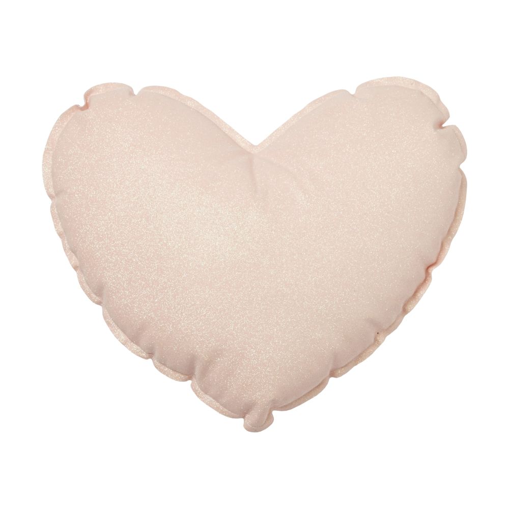 Coussin cœur rose à paillettes 30x30 (photo) Coussin cœur rose à paillettes 30x30