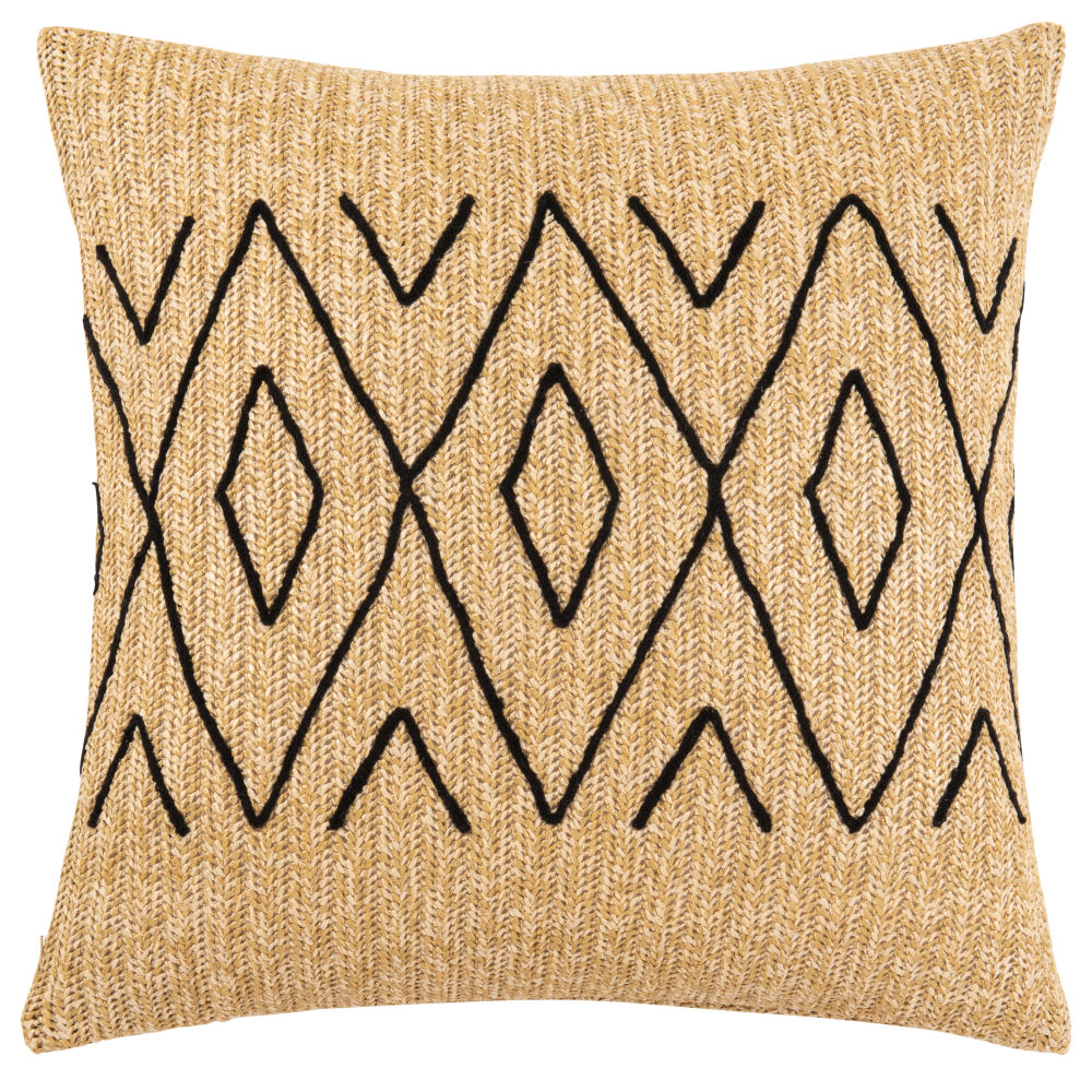 Coussin d'extérieur motifs graphiques noirs 50x50 Coussin d'extérieur motifs graphiques noirs 50x50