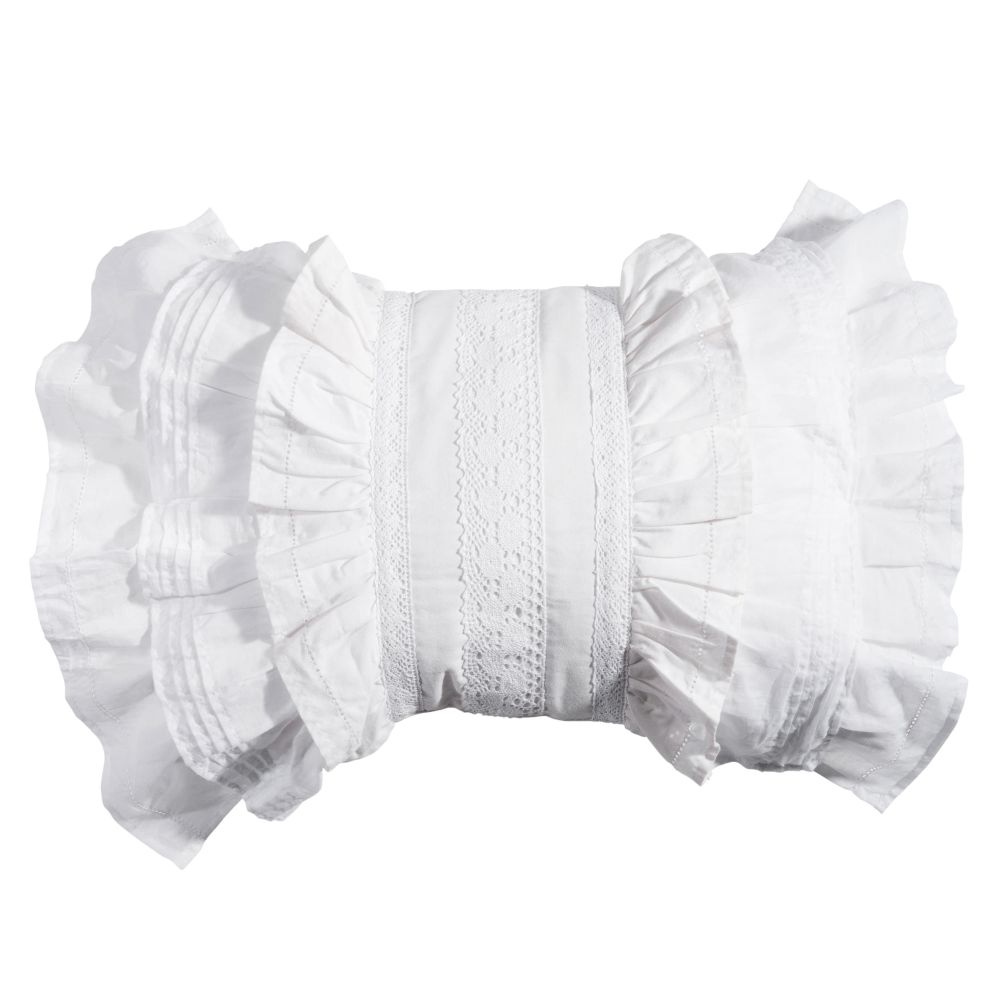 Coussin en coton blanc 35x50