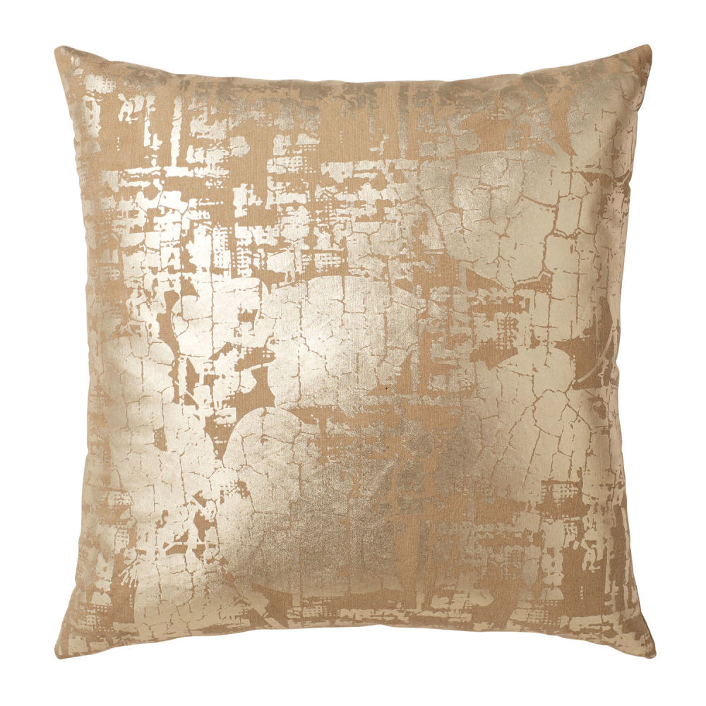 Coussin en coton doré mat imprimé 45x45 Coussin en coton doré mat imprimé 45x45