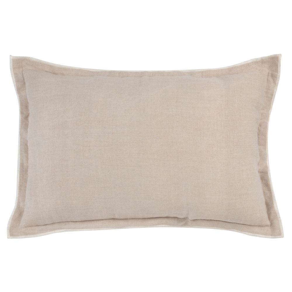Coussin en lin lavé beige 40x60 Coussin en lin lavé beige 40x60