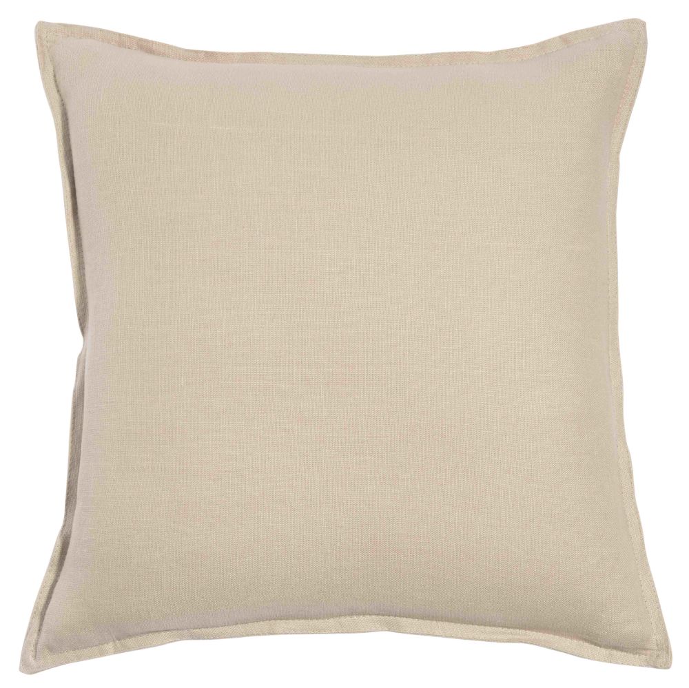 Coussin en lin lavé beige 60x60 Coussin en lin lavé beige 60x60