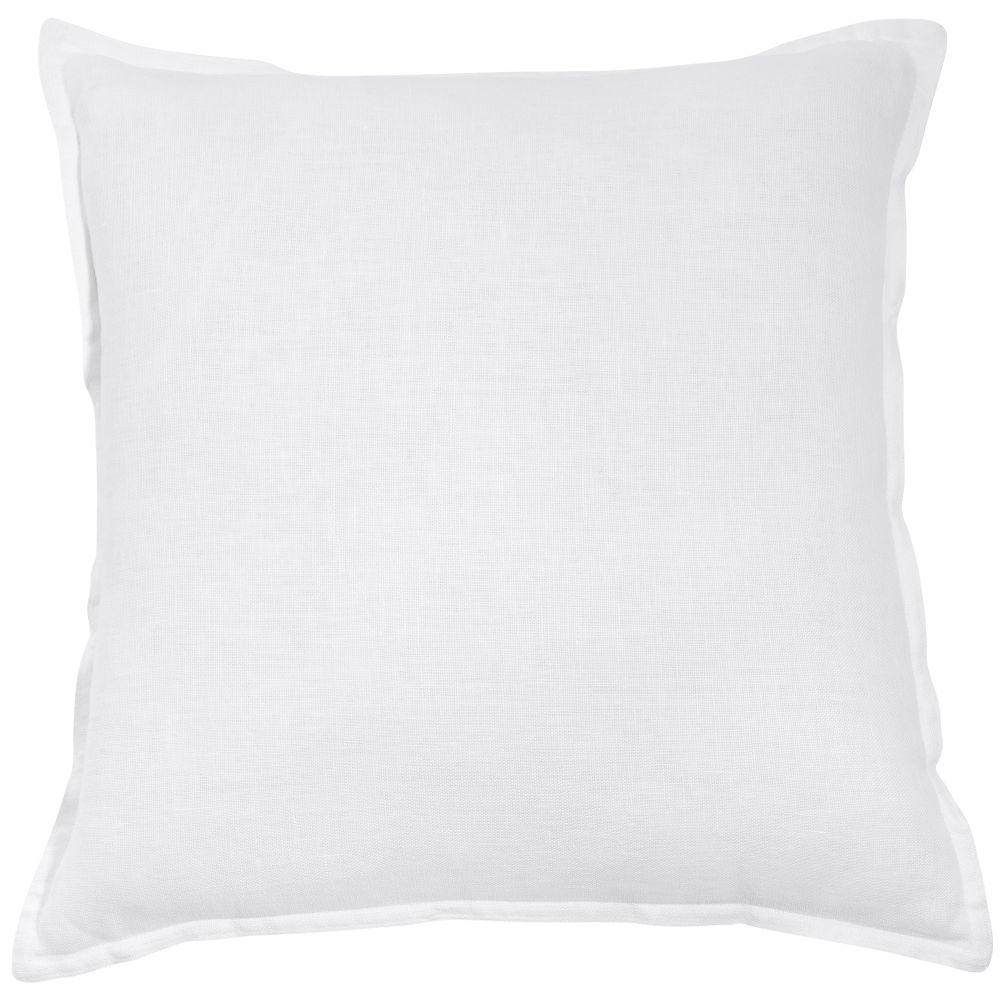 Coussin en lin lavé blanc 60x60 Coussin en lin lavé blanc 60x60