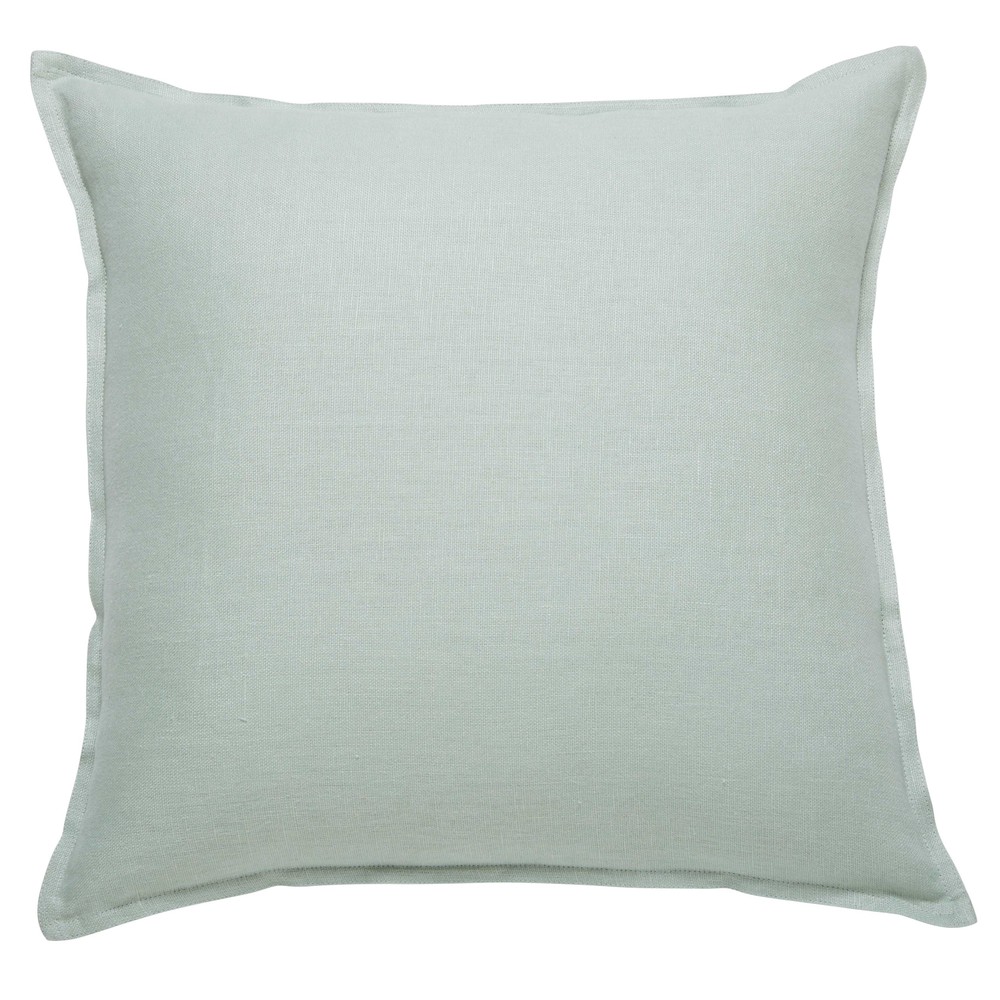 Coussin en lin lavé vert clair 45x45 Coussin en lin lavé vert clair 45x45
