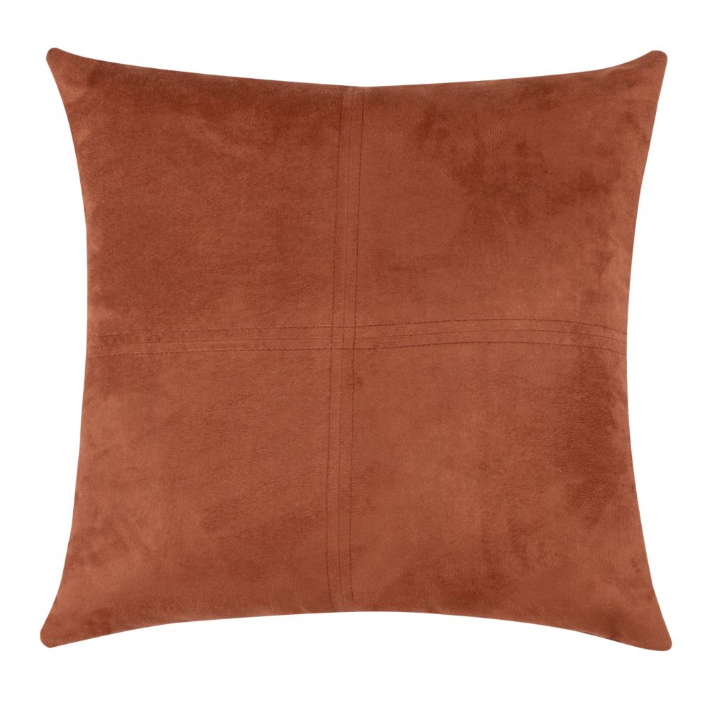 Coussin en suédine bleu marron 40x40 (photo) Coussin en suédine bleu marron 40x40