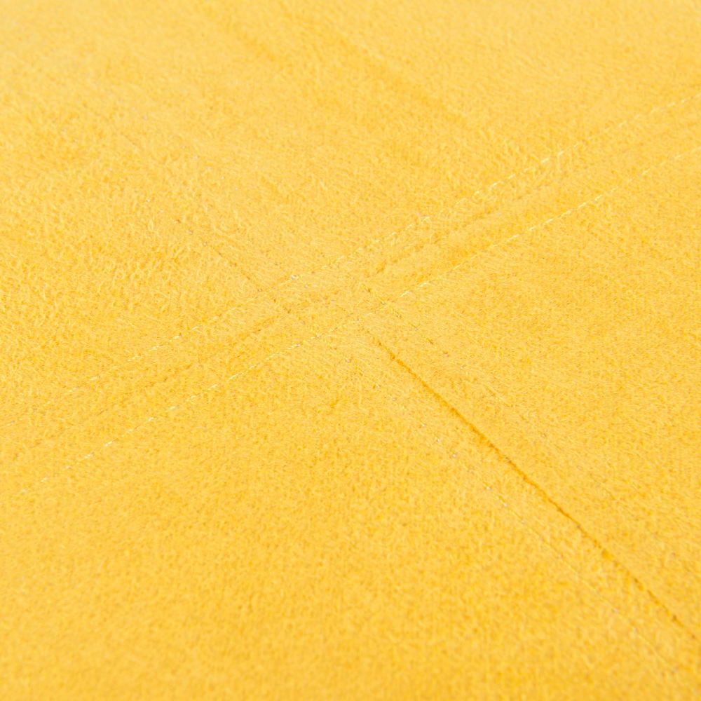 Coussin en suédine jaune citron 40x40, OEKO-TEX®