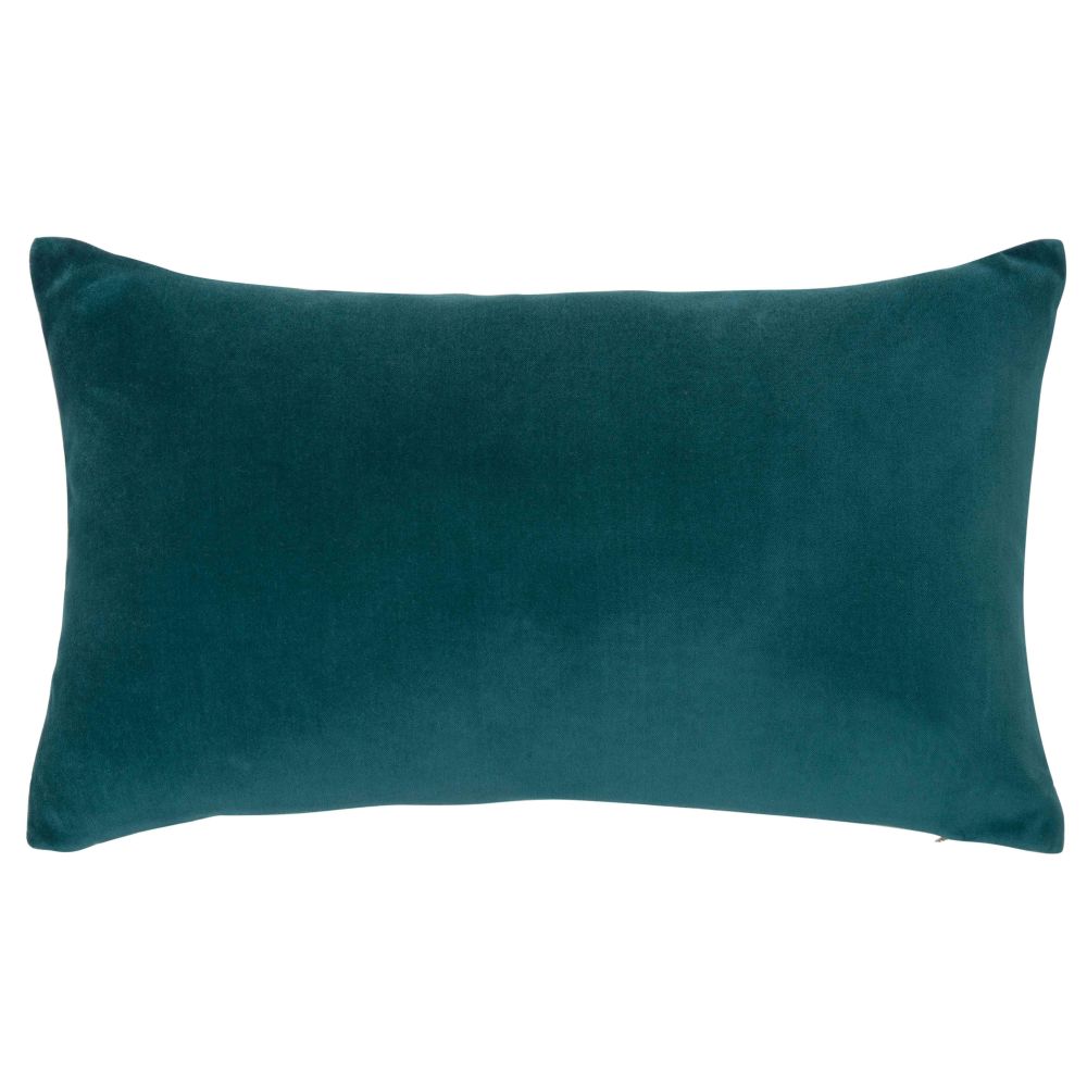 Coussin en velours bleu canard 30x50 Coussin en velours bleu canard 30x50
