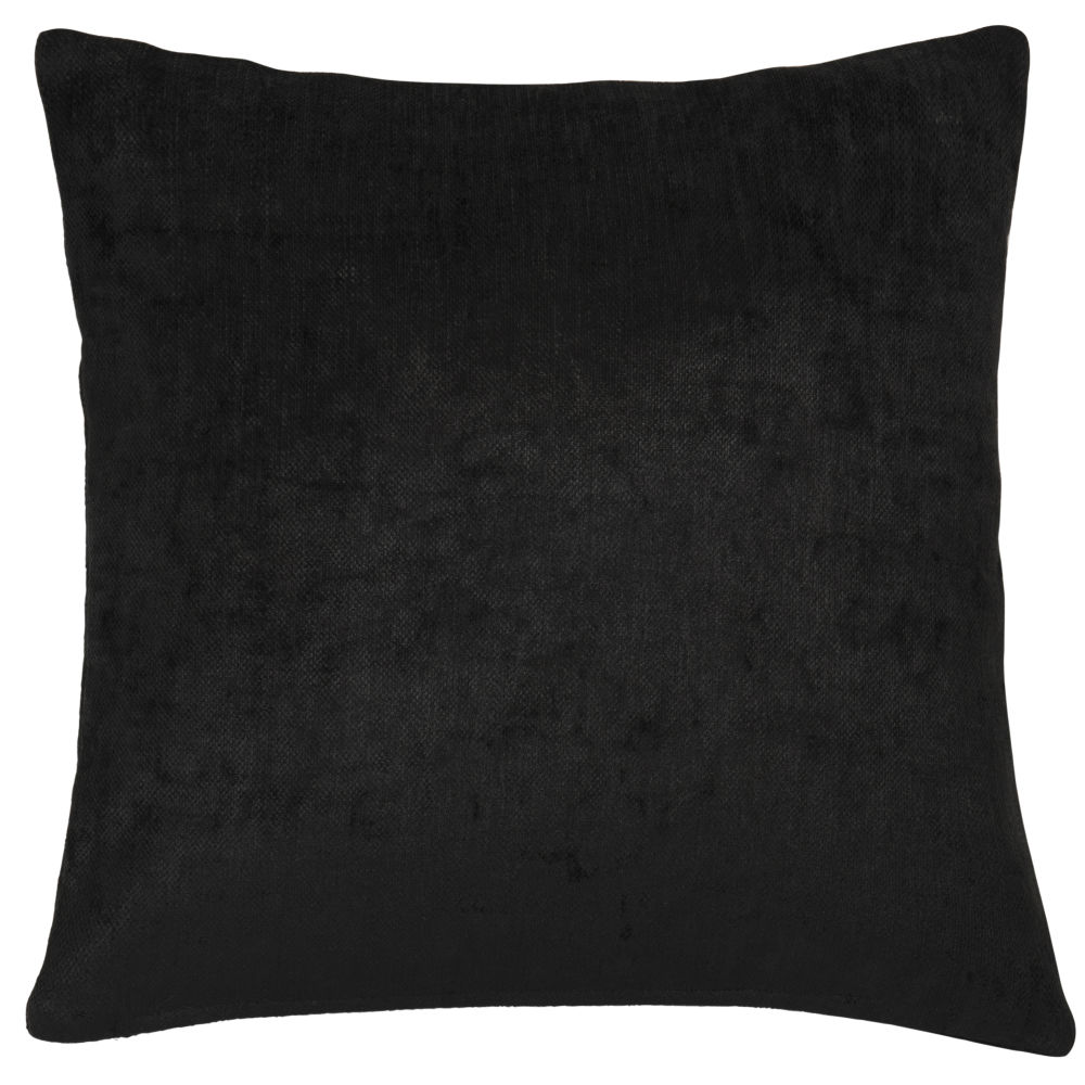 Coussin en velours noir 60x60 (photo) Coussin en velours noir 60x60