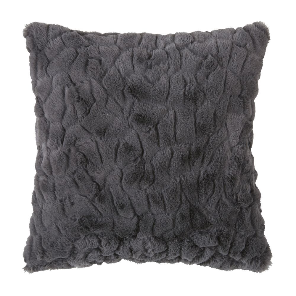 Coussin imitation fourrure gris moyen 45x45 Coussin imitation fourrure gris moyen 45x45