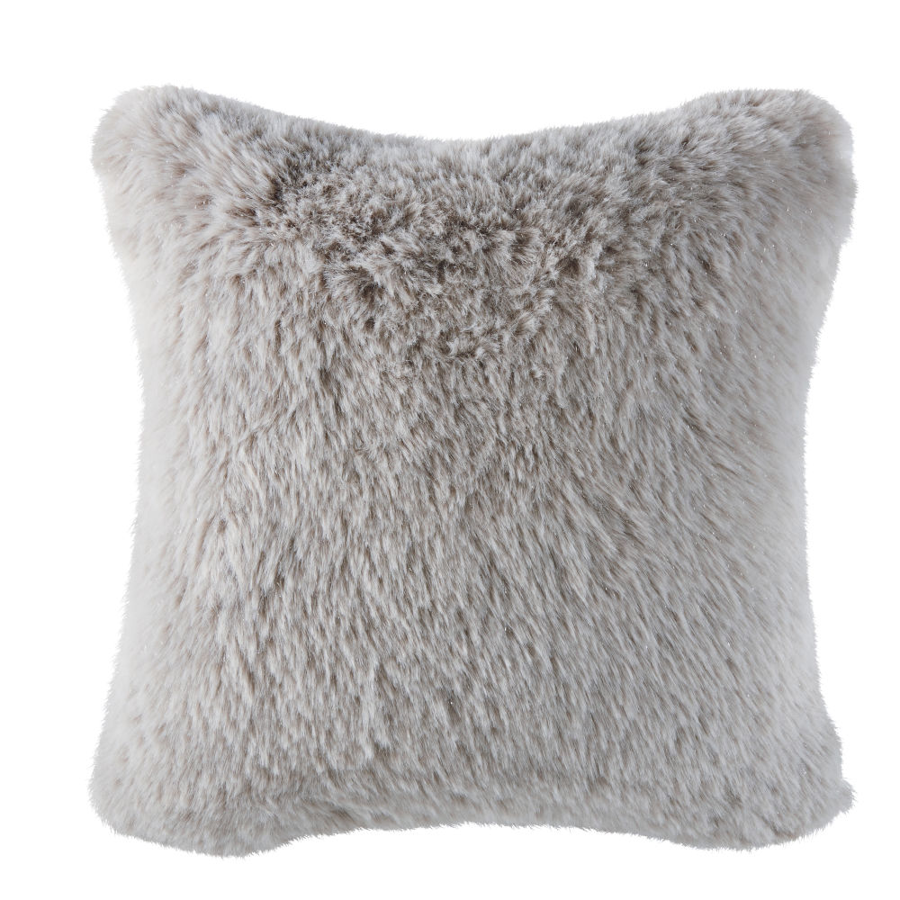 Coussin imitation fourrure grise 45x45 Coussin imitation fourrure grise 45x45