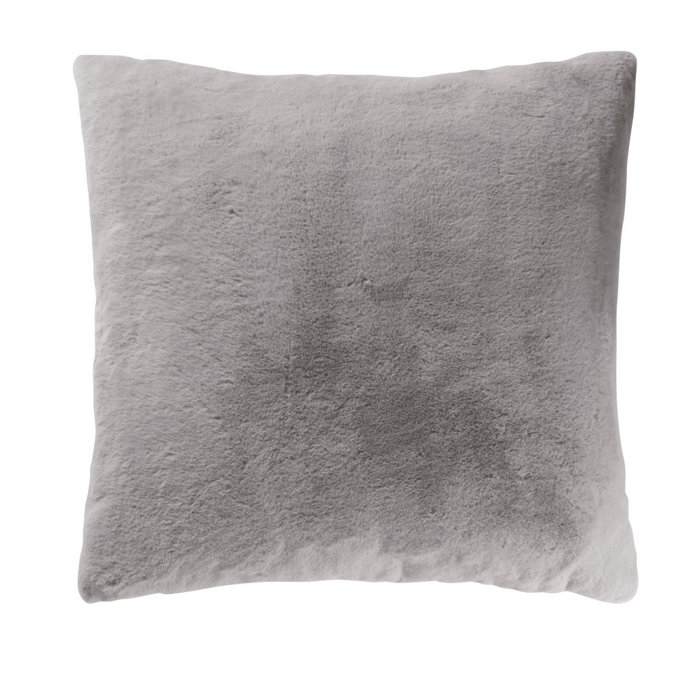 Coussin imitation fourrure grise 60x60 Coussin imitation fourrure grise 60x60
