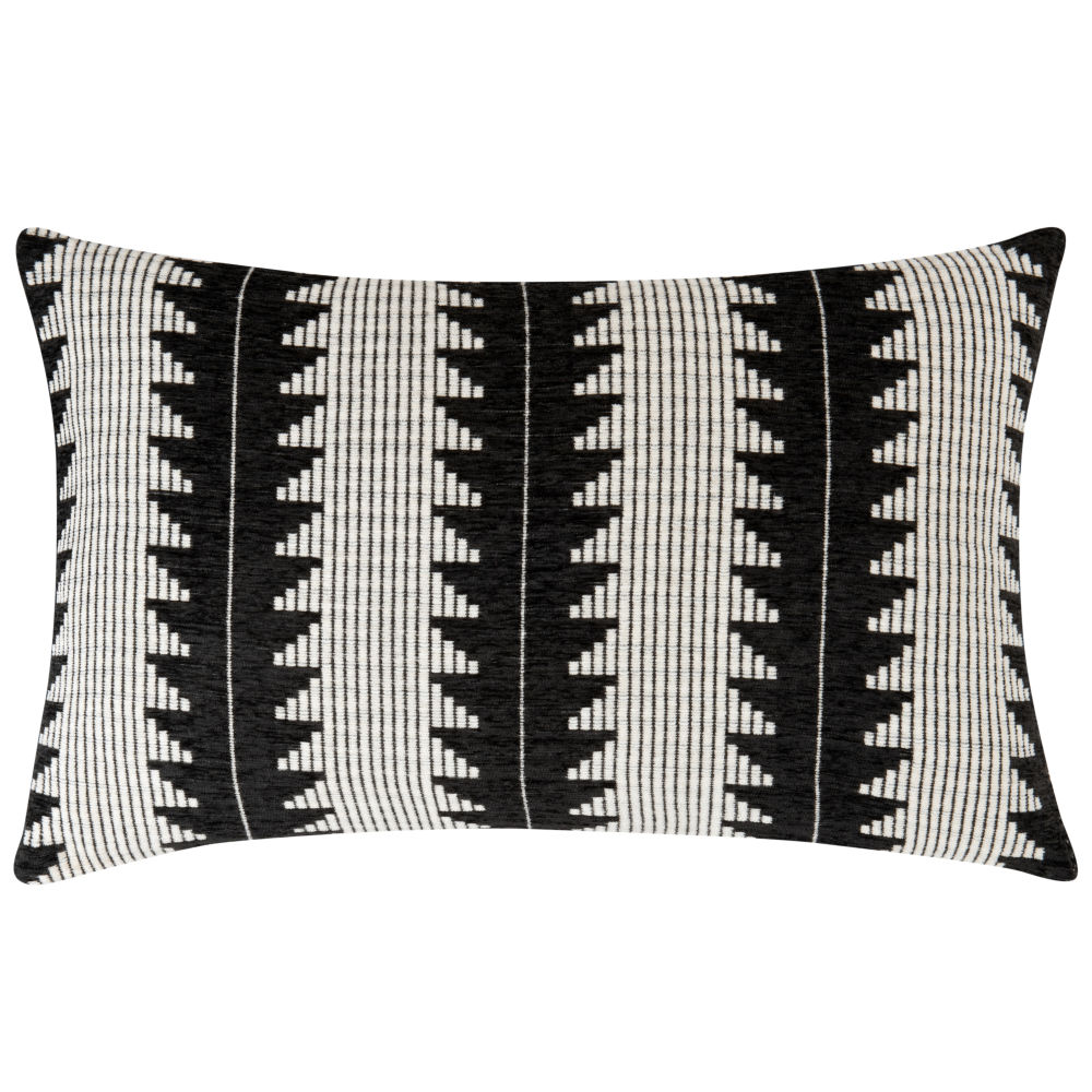 Coussin noir et blanc à motifs 40x60 Coussin noir et blanc à motifs 40x60