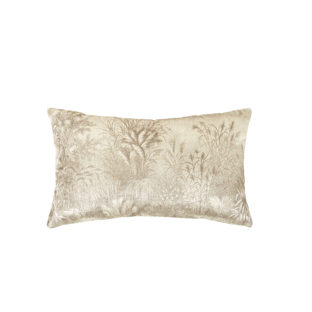 Coussin taupe imprimé 30x50 Coussin taupe imprimé 30x50
