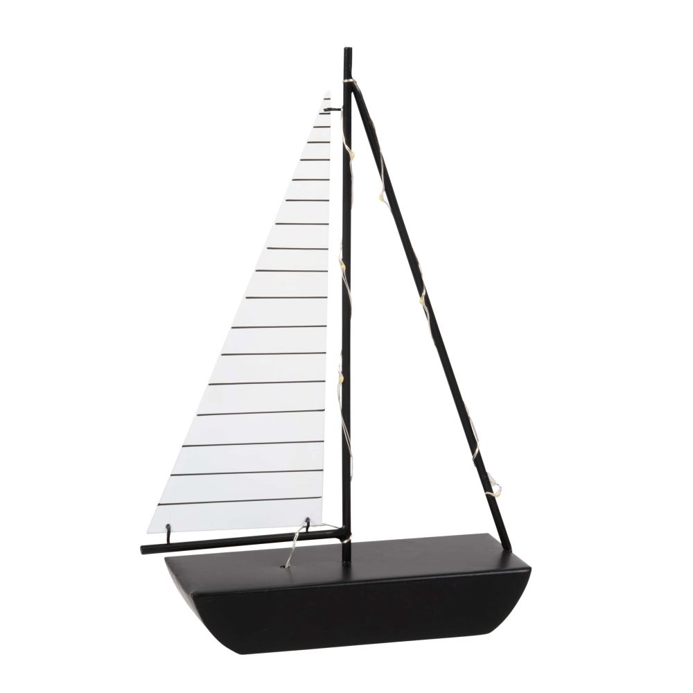 Déco lumineuse en métal noir et blanc Déco lumineuse en métal noir et blanc