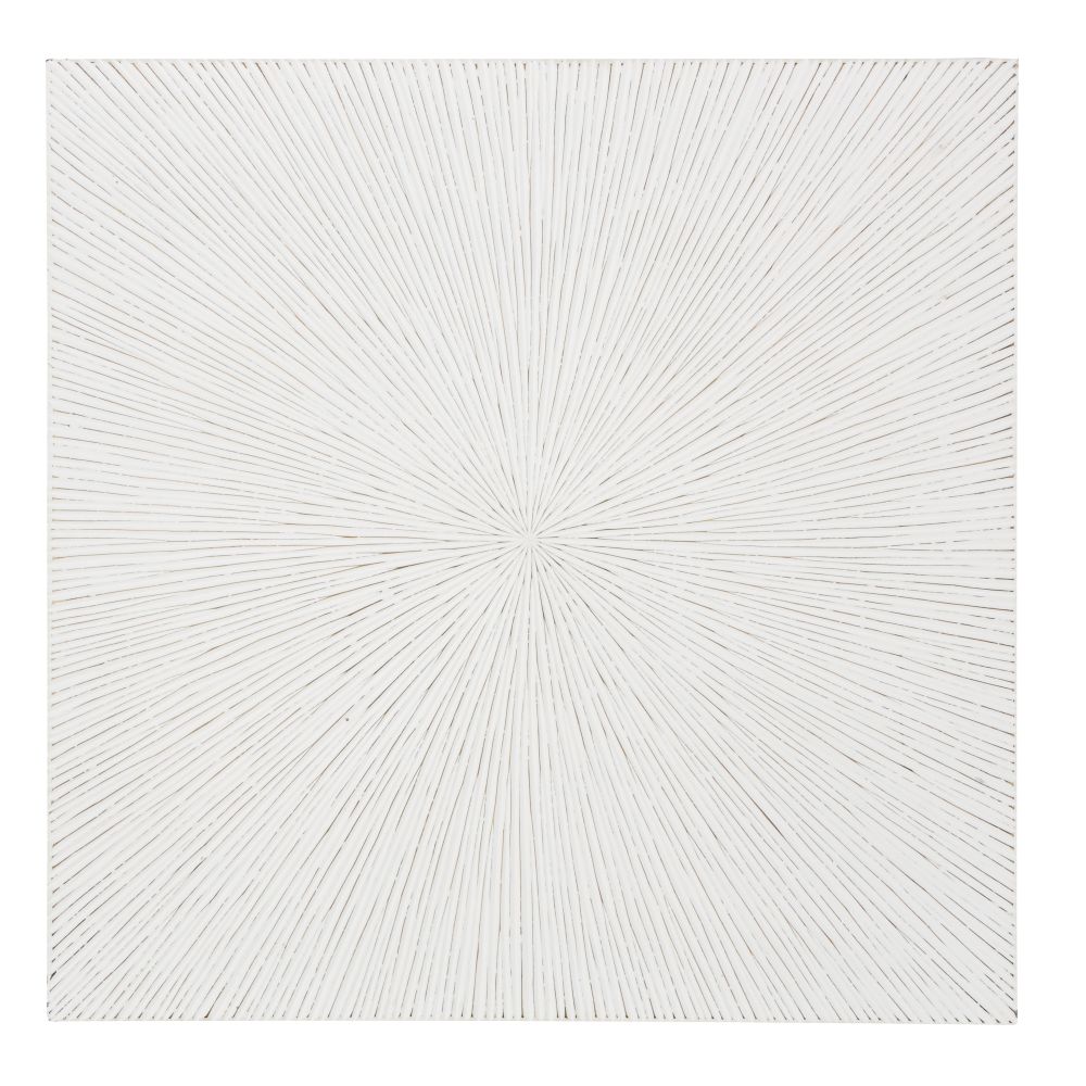 Déco murale blanche sculptée 122x122 Déco murale blanche sculptée 122x122