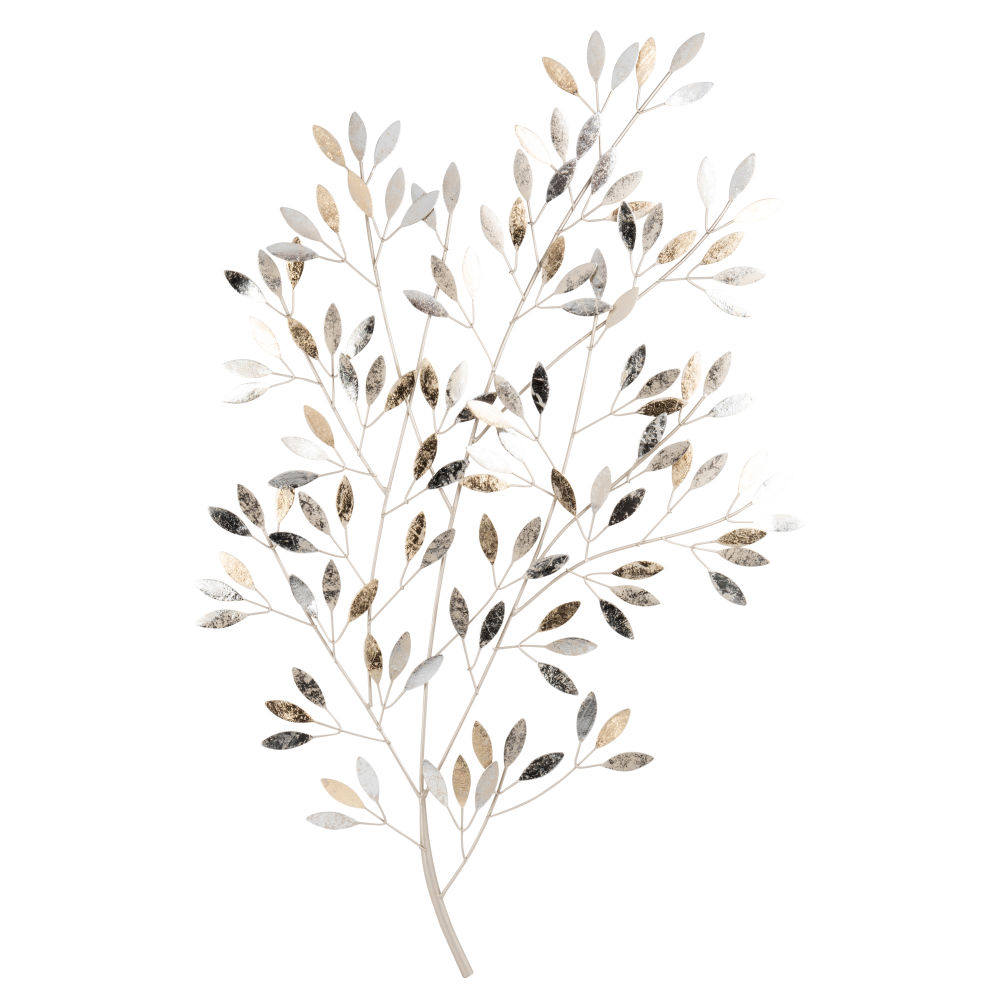 Déco murale branchage en métal argenté 56x84 Déco murale branchage en métal argenté 56x84