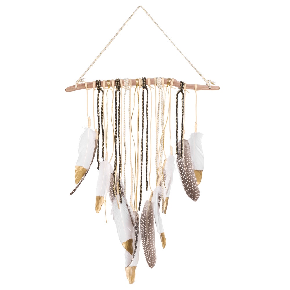 Déco murale branche avec plumes H60 Déco murale branche avec plumes H60