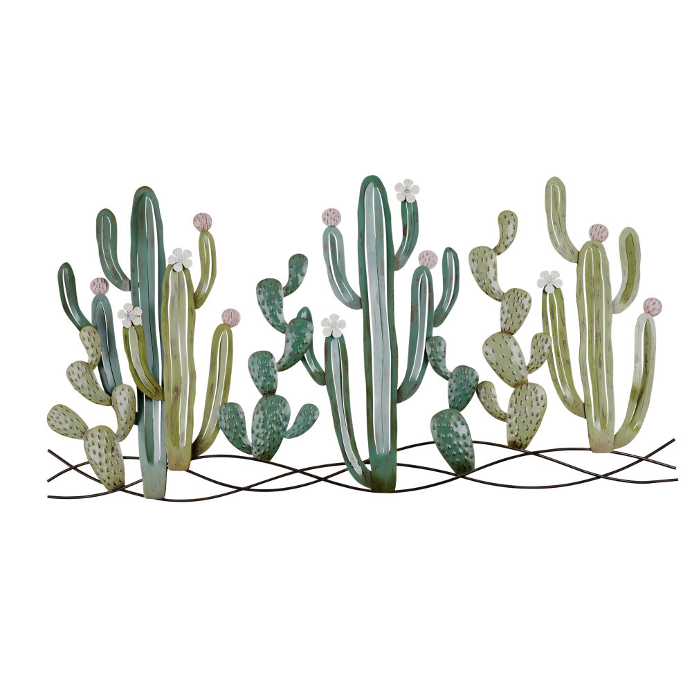 Déco murale cactus en métal 136x68 Déco murale cactus en métal 136x68