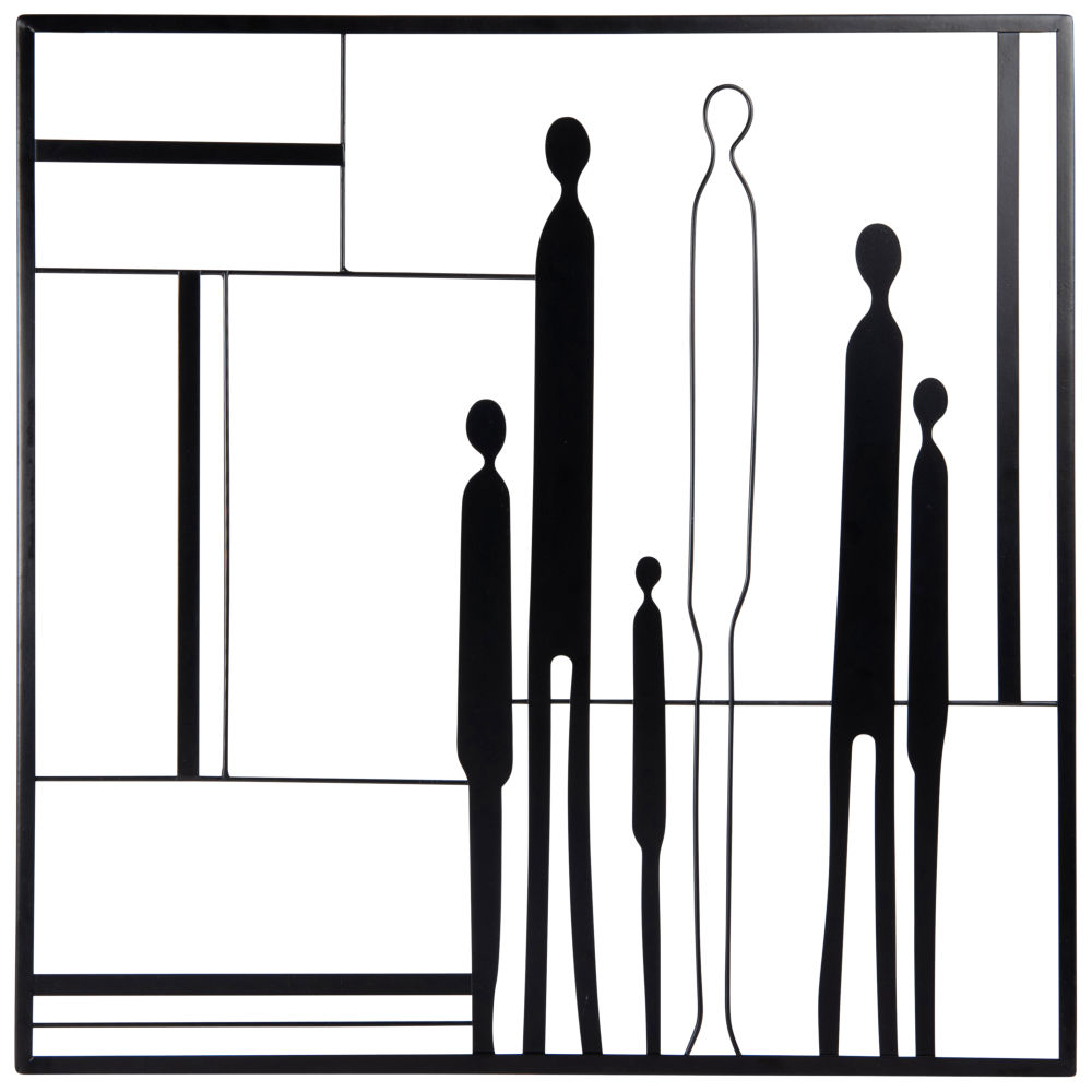 Déco murale en métal noir 50x50 Déco murale en métal noir 50x50