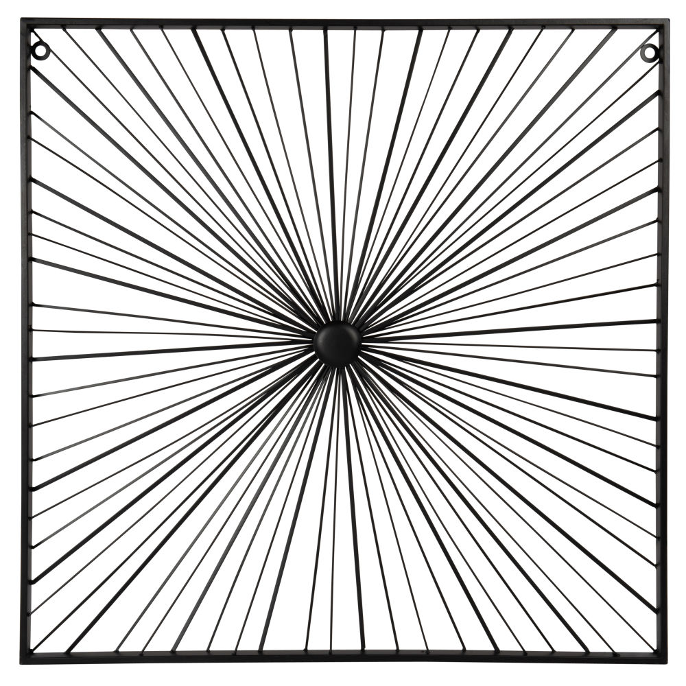 Déco murale en métal noir 65x65 Déco murale en métal noir 65x65