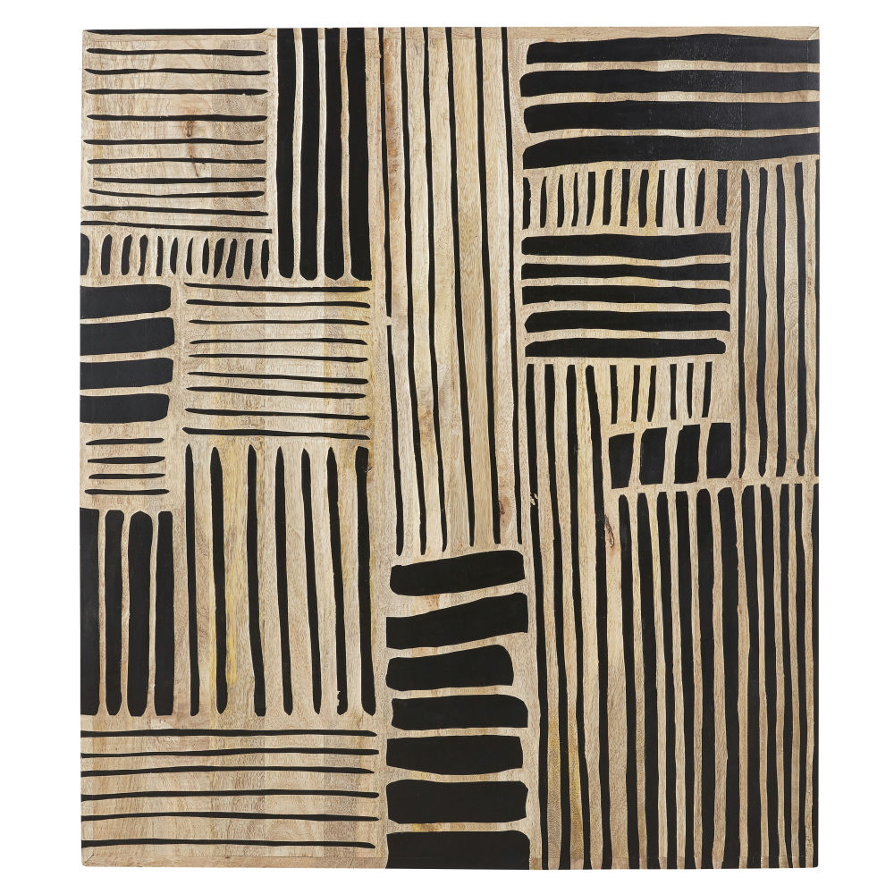 Déco murale gravée marron et noire 96x111 Déco murale gravée marron et noire 96x111