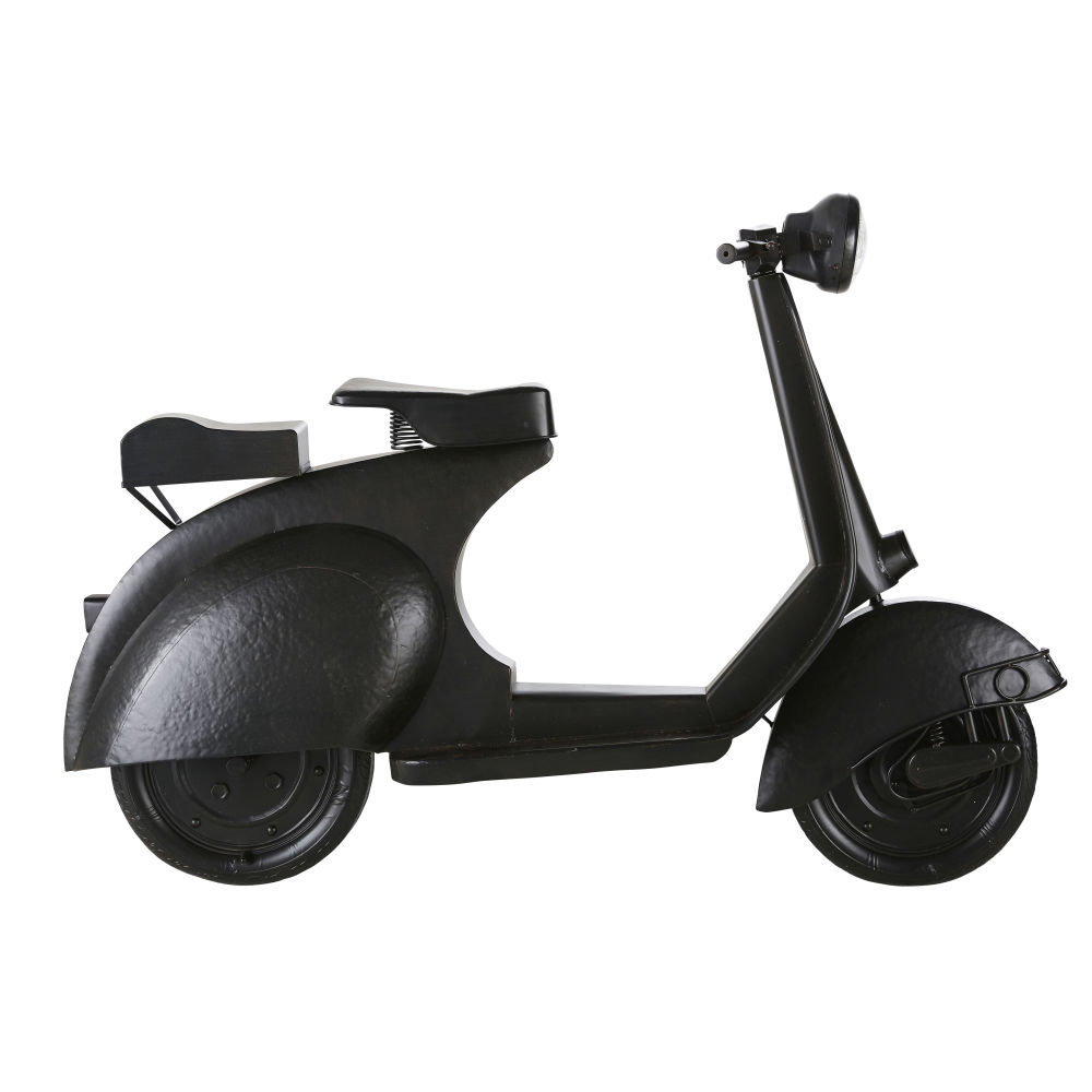 Déco murale scooter lumineux en métal noir 159x112 Déco murale scooter lumineux en métal noir 159x112